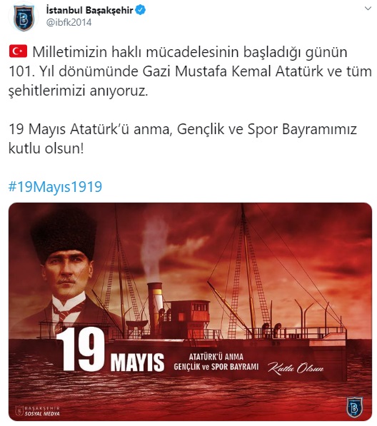 Süper Lig kulüplerinin 19 Mayıs mesajları 6