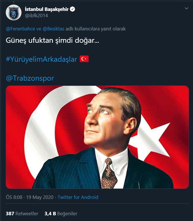 Spor kulüpleri Twitter'da Gençlik Marşı'nı söyledi 3
