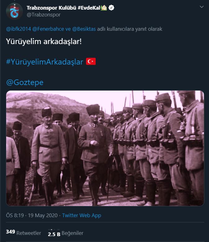 Spor kulüpleri Twitter'da Gençlik Marşı'nı söyledi 4