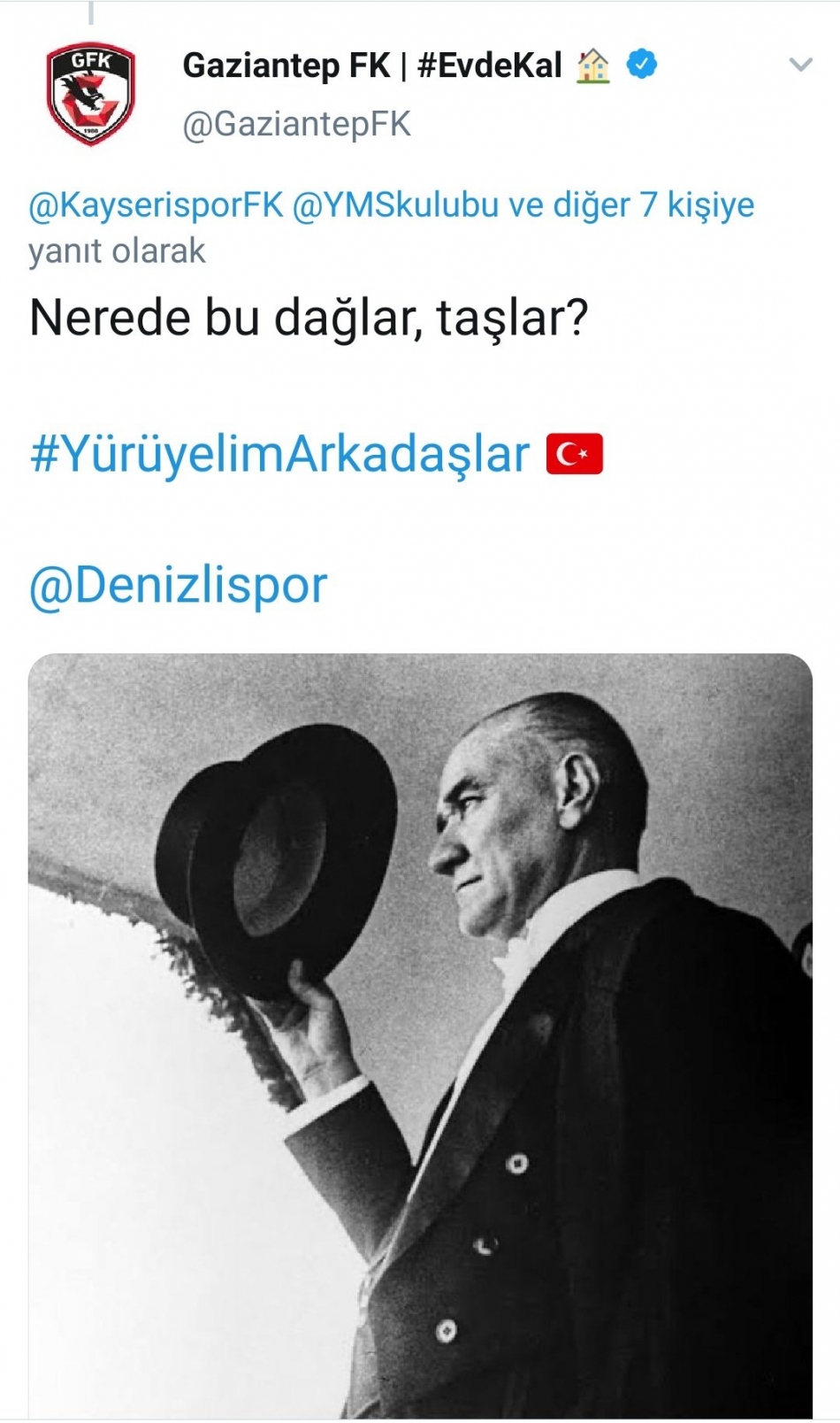 Spor kulüpleri Twitter'da Gençlik Marşı'nı söyledi 9
