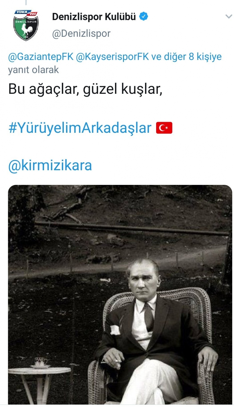 Spor kulüpleri Twitter'da Gençlik Marşı'nı söyledi 10