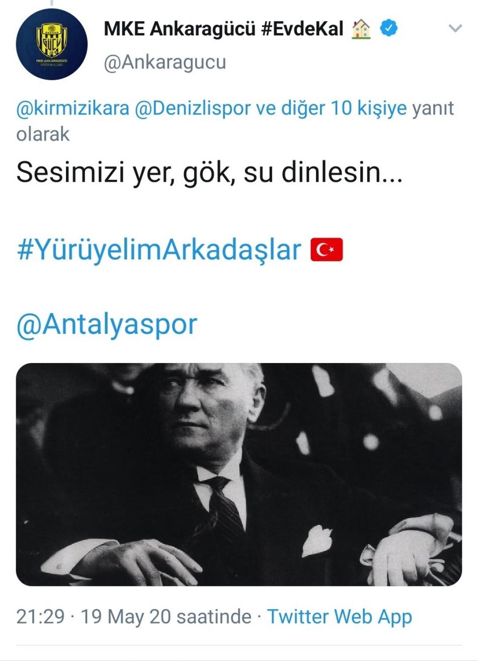 Spor kulüpleri Twitter'da Gençlik Marşı'nı söyledi 12