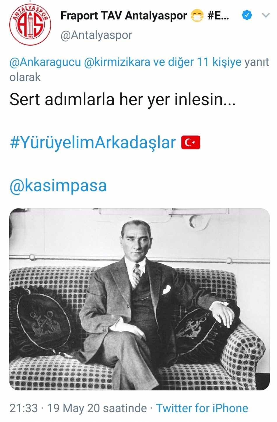 Spor kulüpleri Twitter'da Gençlik Marşı'nı söyledi 13