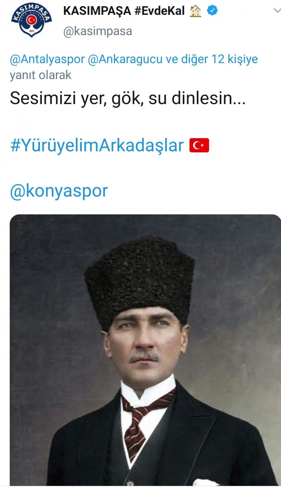 Spor kulüpleri Twitter'da Gençlik Marşı'nı söyledi 14