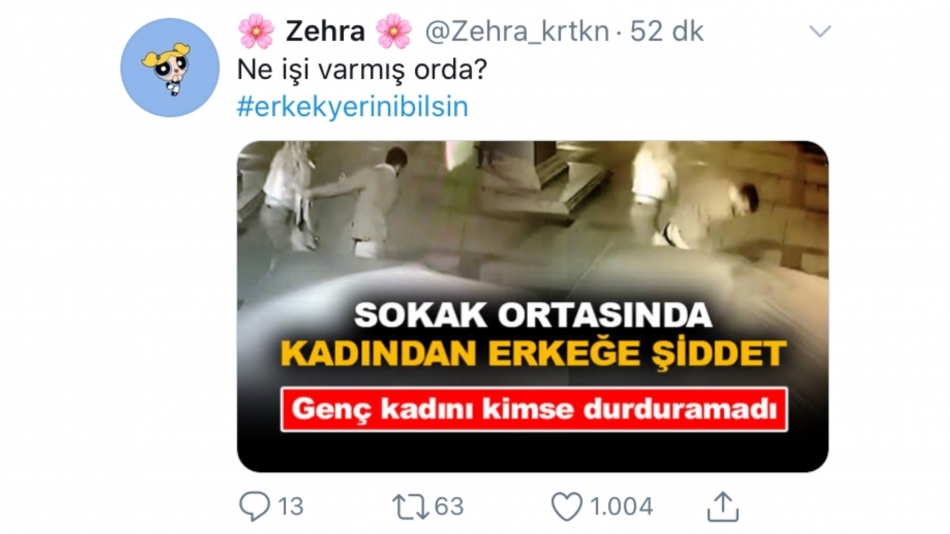 Twitter'da #erkekyerinibilsin etiketi gündemde 11