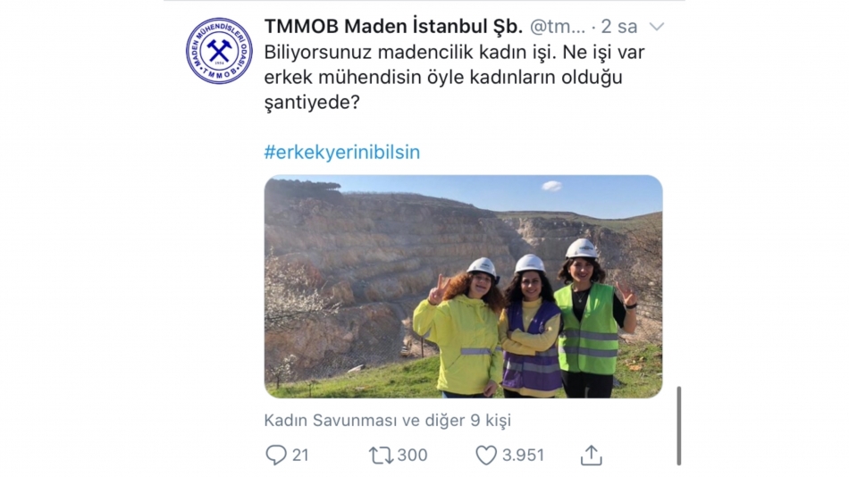 Twitter'da #erkekyerinibilsin etiketi gündemde 12