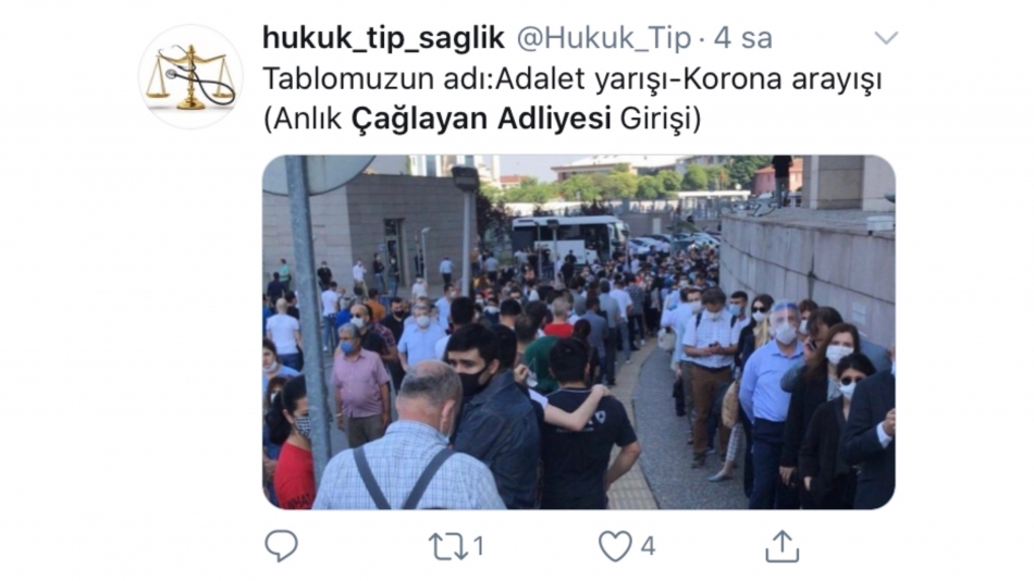 Adliye önünde normalleşme kuyruğu... Sosyal mesafe hiçe sayıldı! 9